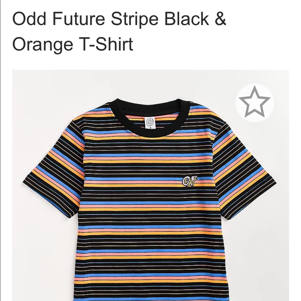 ODD FUTURE orange & black stripe tee size small